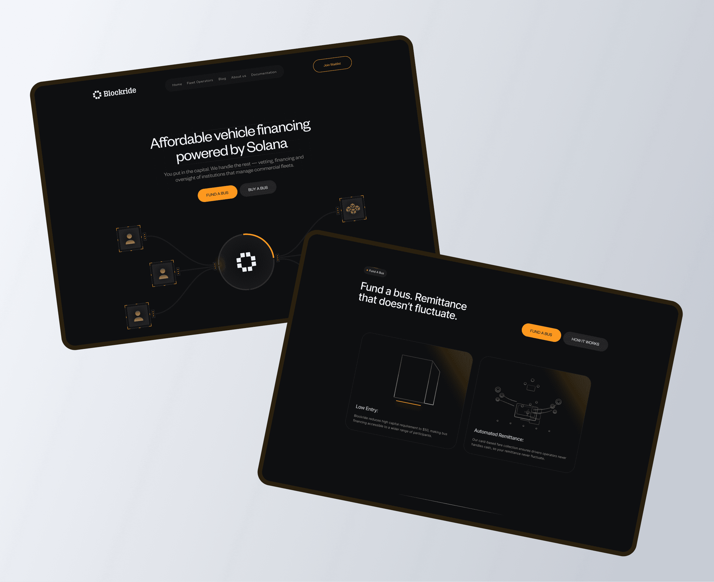 Blockride — landing page