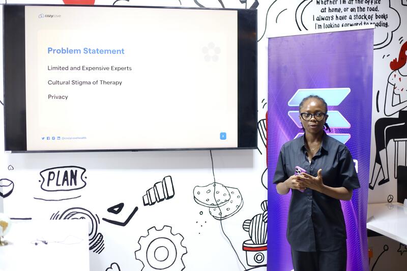 AJ presenting at Superteam Nigeria